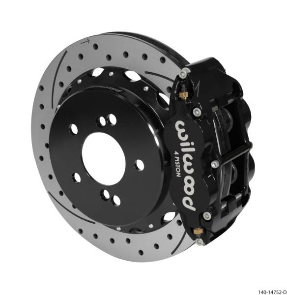 Wilwood - Wilwood Narrow Superlite 4R Rear Kit 12.88in Drilled/Slotted Black 00-06 BMW M3 E46 - 140-14752-D