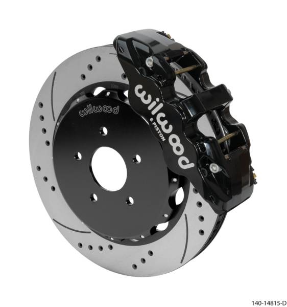 Wilwood - Wilwood AERO6 Front Hat Kit 14.00 Drilled 03-09 Nissan 350Z w/Lines - 140-14815-D
