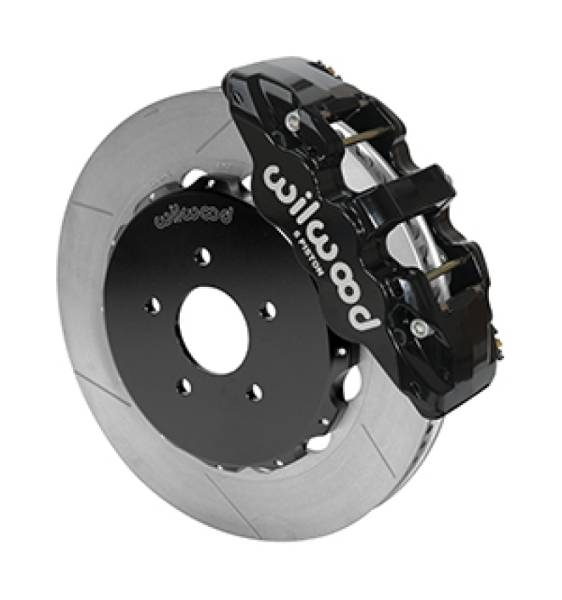 Wilwood - Wilwood 09-13 Nissan 370Z/G37 Aero6 Big Brake Front Brake Kit - Slotted (Black) - 140-14819