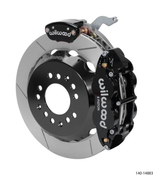 Wilwood - Wilwood Narrow Superlite 4R-MC4 Black Rear Kit 12.88in Slotted Rotor 88-96 Chevy Corvette C4 - 140-14883
