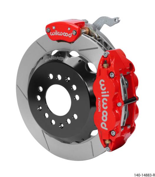 Wilwood - Wilwood Narrow Superlite 4R-MC4 Red Rear Kit 12.88in Slotted Rotor 88-96 Chevy Corvette C4 - 140-14883-R