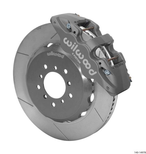 Wilwood - Wilwood AERO6R/ST Front 14.00in Road Race Kit - Gray Hard Anodize 00-06 BMW M3 (E46) - 140-14978