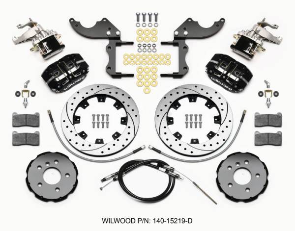 Wilwood - Wilwood Dynapro Radial4 / MC4 Rear Kit 12.19 Drilled 2014-2015 Mini Cooper w/Lines & Cables - 140-15219-D