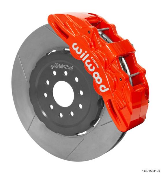 Wilwood - Wilwood SX6R Front Brake Kit 15in GT Slotted Red 05-13 Chevy Corvette - 140-15311-R