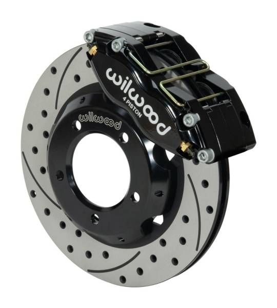 Wilwood - Wilwood Dynapro Radial Front Kit 11in Drilled & Slotted Black 61-67 Jaguar XKE w/ Lines - 140-15395-D