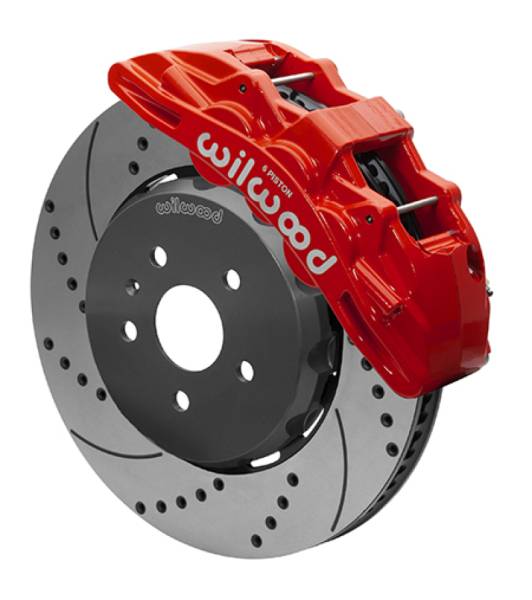 Wilwood - Wilwood SX6R Front Brake Kit 15in Lug Drive Slotted Red w/ Lines 10-14 Chevrolet Camaro SS - 140-15431-R