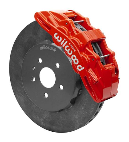 Wilwood - Wilwood SX6R WCCB Carbon-Ceramic 10-14 Chevy Camaro Front Big Brake Kit - Red - 140-15434-CSICR