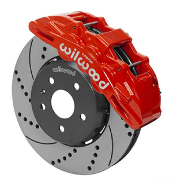 Wilwood - Wilwood SX6R Front Brake Kit 14in SRP Slotted/Drilled Red 16-19 Chevy Camaro SS - 140-15438-DR