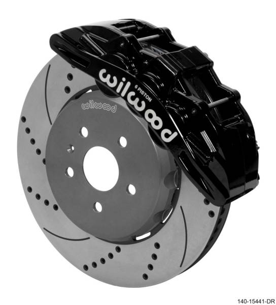 Wilwood - Wilwood SX6R Front Brake Kit 15in Lug Drive Drilled Rotor w/ Lines 16-19 Chevrolet Camaro - 140-15441-D