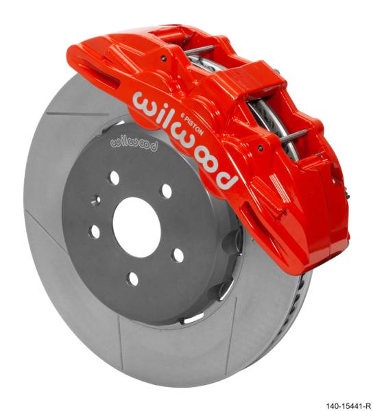 Wilwood - Wilwood SX6R Front Brake Kit 15in Lug Drive Red Rotor w/ Lines 16-19 Chevrolet Camaro - 140-15441-R