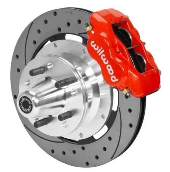 Wilwood - Wilwood Forged Dynalite Front Brake Kit 12.19in SRP Drilled/Slotted Rotor - Red - 140-15468-DR
