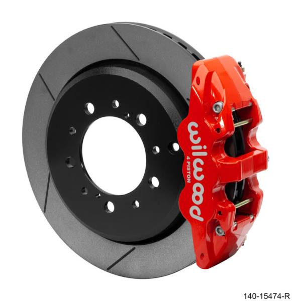 Wilwood - Wilwood AERO4 Rear Truck Kit 14.50in Red 2008-2015 Toyota Land Cruiser (J200) w/ Lines - 140-15474-R