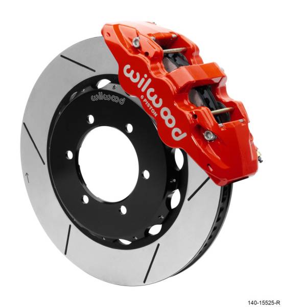 Wilwood - Wilwood AERO4 Spec 37 GT FrontTruck Kit 14.25in Red 1997-2018 Nissan Y61 Patrol w/lines - 140-15525-R