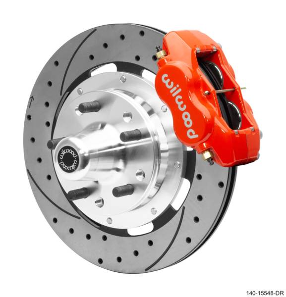 Wilwood - Wilwood 55-57 Chevrolet Bel Air Forged Dynalite Front Big Brake Kit - Red - 140-15548-DR