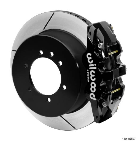 Wilwood - Wilwood AERO4 RearTruck Kit 14.25in Black 1997-2018 Nissan Y61 Patrol w/lines - 140-15597