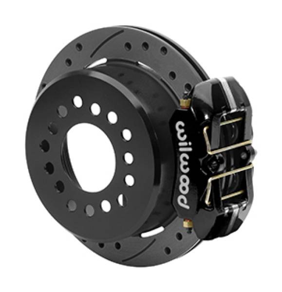 Wilwood - Wilwood Small Ford 11 in. Forged Dynapro Low-Profile Rear Parking Brake Kit (Drilled & Slotted) - 140-15603-D