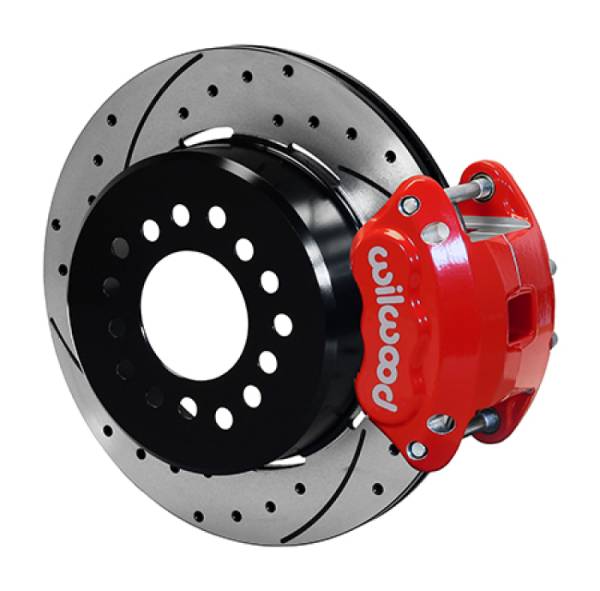Wilwood - Wilwood D154 Rear 12.19in P-Brake Kit 2.75in-2.81in Offset - Red - 140-15641-DR