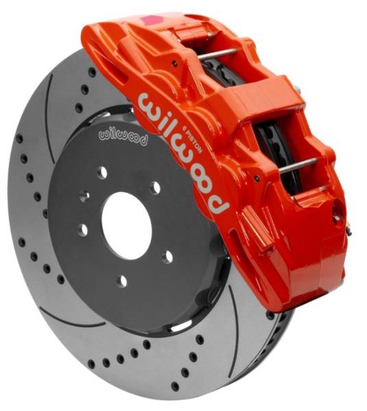 Wilwood - Wilwood SX6R Front Brake Kit 15in SRP Slotted/Drilled Red w/ Lines 14+ Chevy Corvette C7 - 140-15743-DR