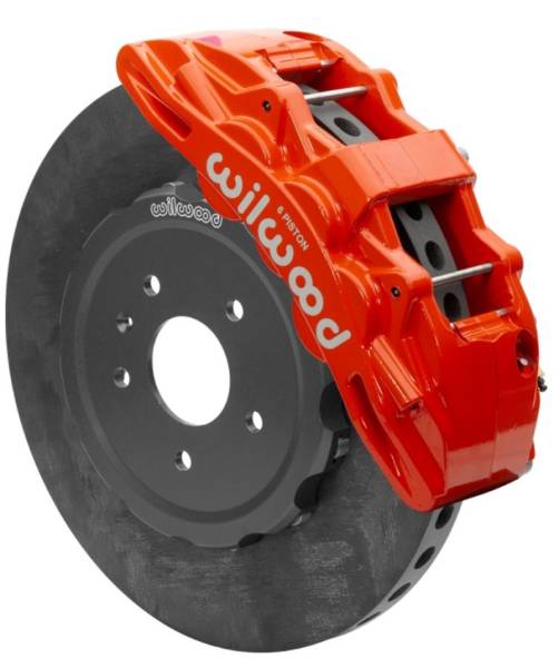 Wilwood - Wilwood SX6R WCCB Carbon-Ceramic 2014-2019 C7 Corvette All Front Big Brake Kit - Red - 140-15746-CSICR