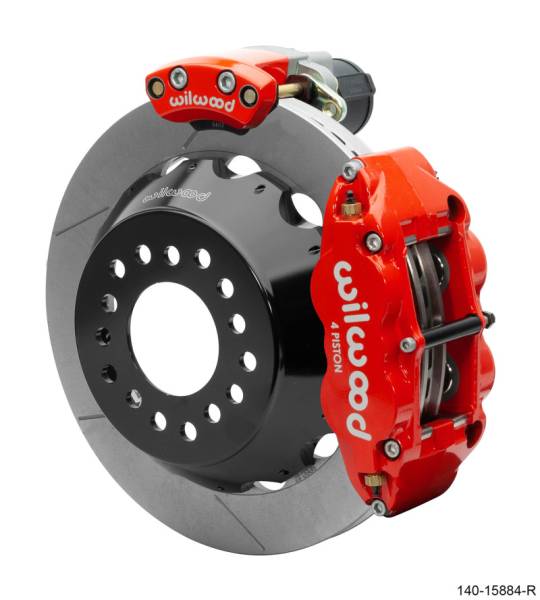 Wilwood - Wilwood EPB/FNSL Rear Kit 12.88in. Big Ford - Red - 140-15844-R