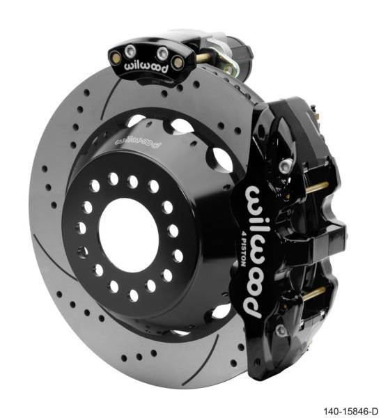 Wilwood - Wilwood Narrow Superlite 4R Rear P-Brk Kit AERO4 14in Rotor Big Ford New Style 2.5in Off - SRP - 140-15846-D