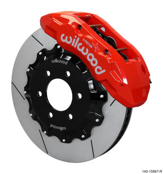 Wilwood - Wilwood TX6R Front Kit 15.50in Rotor w/ Lines - Red - 17-19 Ford F150 Raptor - 140-15887-R