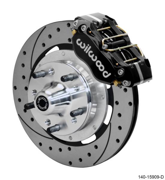 Wilwood - Wilwood Dynapro 4R Front Kit 11.75in SPR Drilled and Slotted Rotors - Black - 140-15909-D