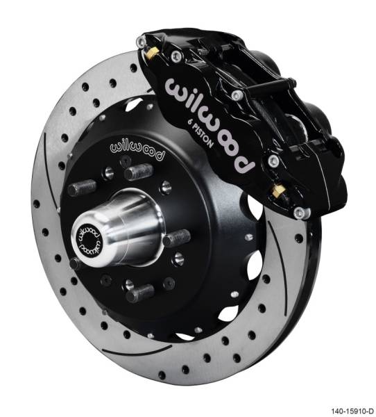 Wilwood - Wilwood Narrow Superlite 6R Front Big Brake Kit 12.88in SRP Drilled and Slotted Rotor - Black - 140-15910-D