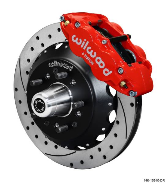 Wilwood - Wilwood Narrow Superlite 6R Front Big Brake Kit 12.88in SRP Drilled and Slotted Rotor - Red - 140-15910-DR