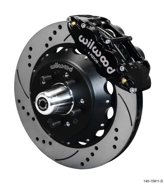 Wilwood - Wilwood Narrow Superlite 6R Front Big Brake Kit 14.00in SRP Drilled and Slotted Rotor - Black - 140-15911-D