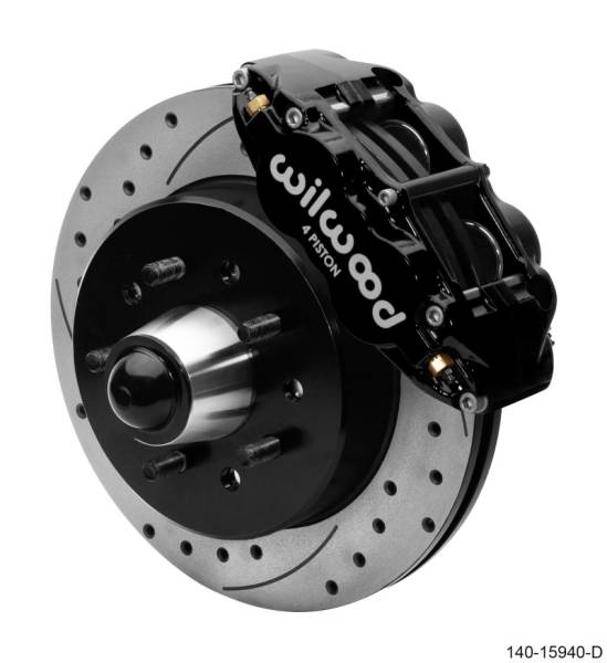 Wilwood - Wilwood Narrow Superlite 6R Front Hat Kit 12.19in 63-87 C10 Black - 140-15940-D