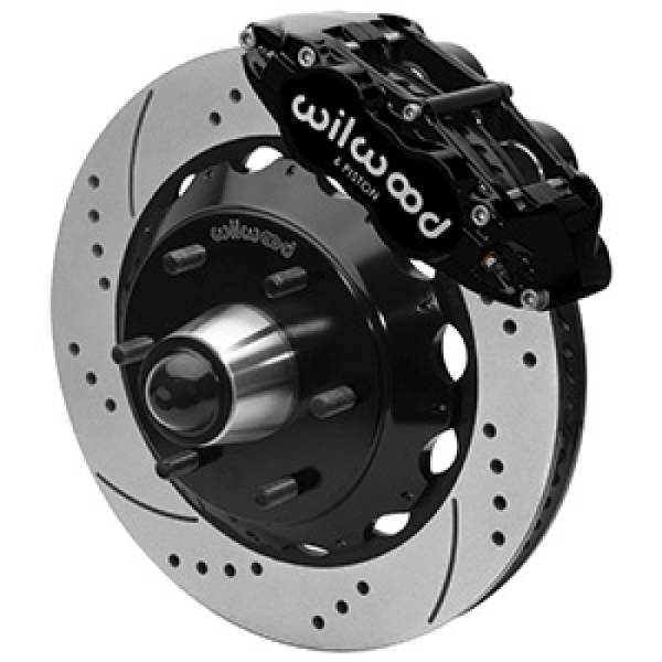 Wilwood - Wilwood Forged Narrow Superlite 6R Front Big Brake Kit 14.00in Drilled Rotors 67-86 GM C1500 - Black - 140-15946-D