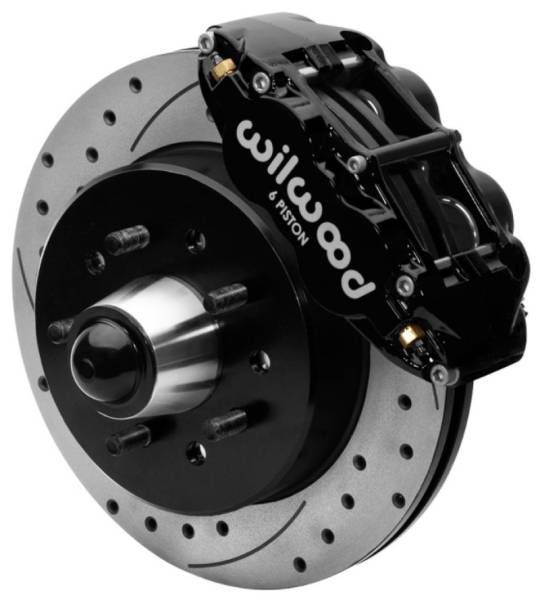 Wilwood - Wilwood Forged Narrow Superlite 6R Front Big Brake Kit 12.19in Drilled Rotors 88-98 C1500 - Black - 140-15948-D