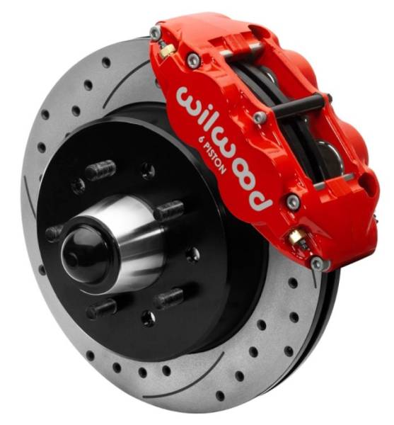 Wilwood - Wilwood Forged Narrow Superlite 6R Front Big Brake Kit 12.19in Drilled Rotors 88-98 C1500 - Red - 140-15948-DR
