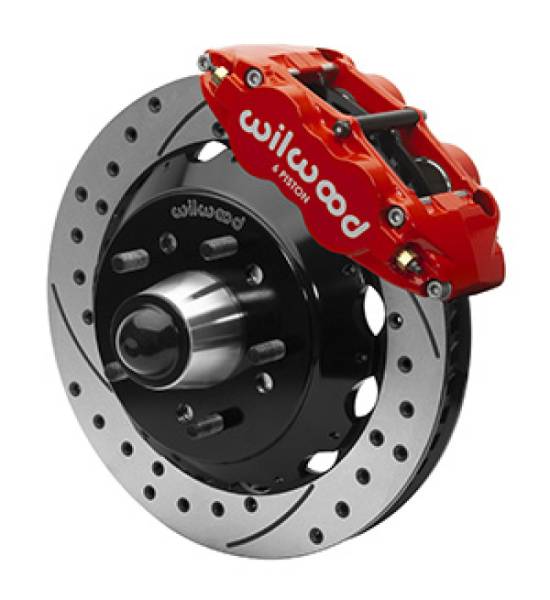 Wilwood - Wilwood Forged Narrow Superlite 6R Front Big Brake Kit 13.06in Drilled Rotors 88-98 C1500 - Red - 140-15949-DR