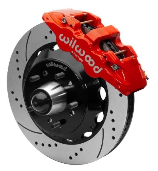 Wilwood - Wilwood AERO6 Front Truck Kit 14.00in Red 88-98 GMC Truck C1500/C2500 - 140-15951-DR