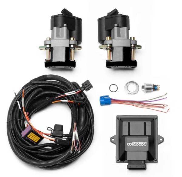 Wilwood - Wilwood Electronic Parking Brake Rear Retrofit Brake Kit - Black Powder Coat Caliper - 140-15979-BK