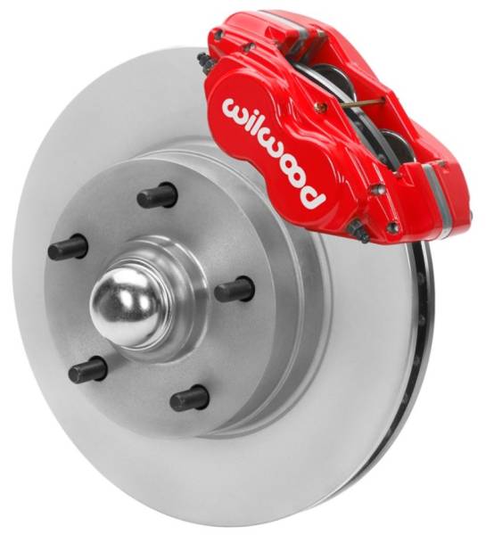 Wilwood - Wilwood 70-81 FBody/75-79 A&XBody Dynalite Frt Brk Kit 11in Rtr Red Calipers Use w/ Pro Drop Spindle - 140-15980-R