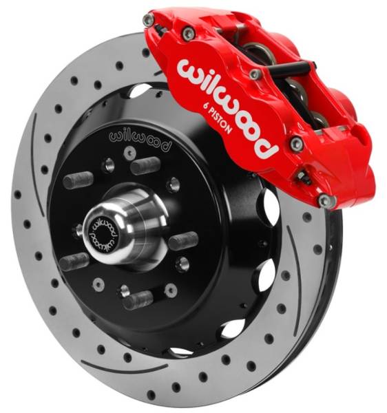 Wilwood - Wilwood 70-81 FBody/75-79 A&XBody FNSL6R Frt Brk Kit 12.88in D/S Rtr Red Caliper Use w/ PD Spindle - 140-15982-DR