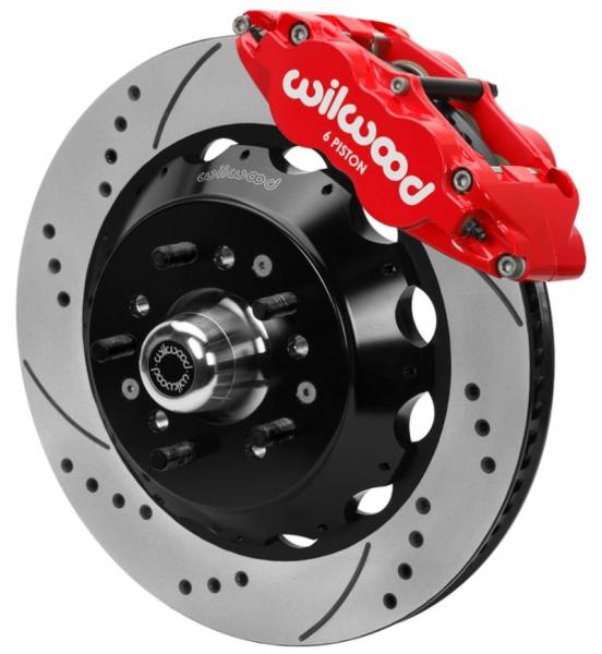 Wilwood - Wilwood 70-81 FBody/75-79 A&XBody FNSL6R Frt BBK 14in D/S Rtr Red Calipers Use w/ Pro Drop Spindle - 140-15983-DR