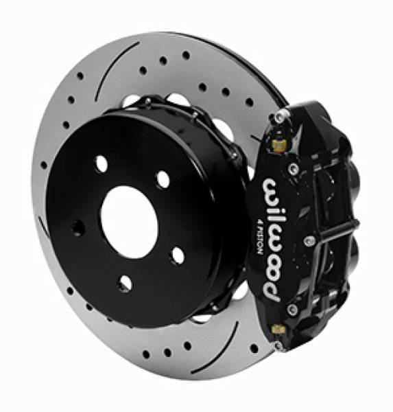 Wilwood - Wilwood 2020+ Jeep Gladiator Narrow Superlite 4R Rear Drill & Slot. Brake Kit 14.00in Black w/ Lines - 140-16179-D