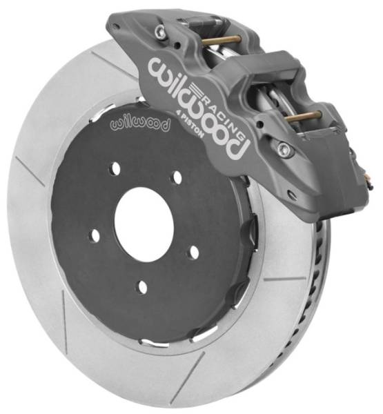 Wilwood - Wilwood Aero4R/ST Front Big Brake Kit 14in Black Anodize 97-13 Chevrolet Corvette C5/C6 - 140-16181