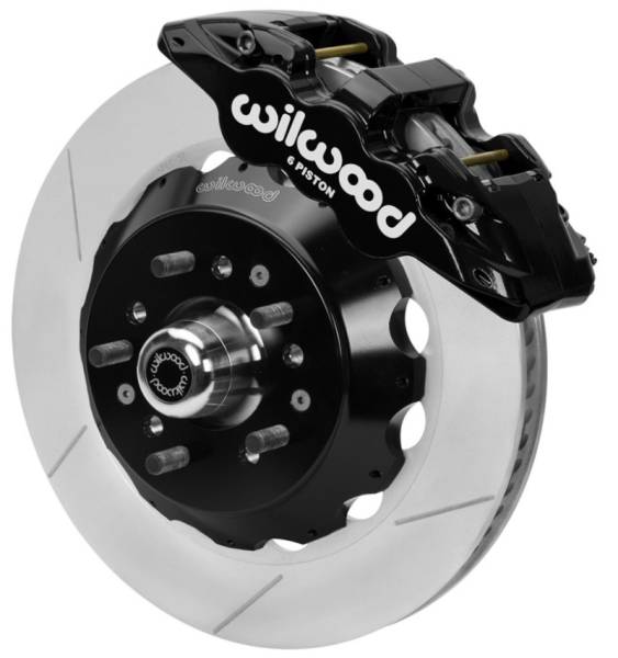 Wilwood - Wilwood 70-81 FBody/75-79 A&XBody AERO6 Frt BBK 14in Rtr Blk Calipers Use w/ Pro Drop Spindle - 140-16197
