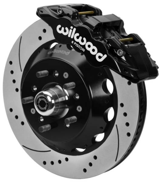 Wilwood - Wilwood 70-81 FBody/75-79 A&XBody AERO6 Frt BBK 14in D/S Rtr Blk Calipers Use w/ Pro Drop Spindle - 140-16197-D