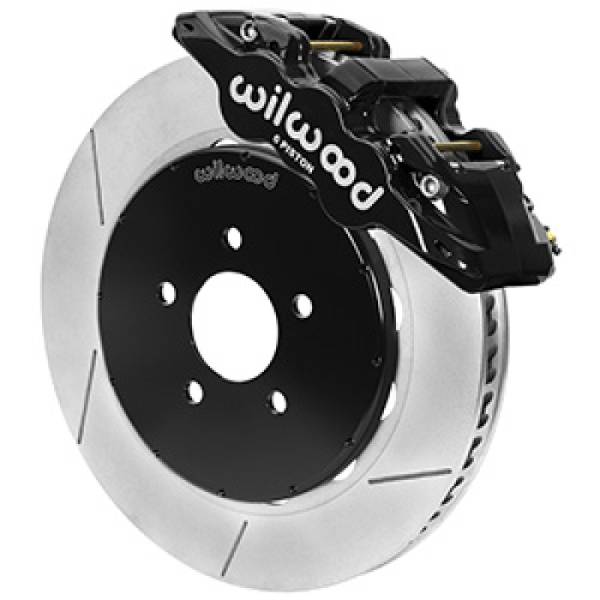 Wilwood - Wilwood Aero6R Front Big Brake Kit 14in Slotted Black Powder Coat 94-04 Ford Mustang SN95 - 140-16403