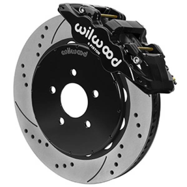 Wilwood - Wilwood Aero6R Front Big Brake Kit 14in Slotted Black Powder Coat 94-04 Ford Mustang SN95 - 140-16403-D