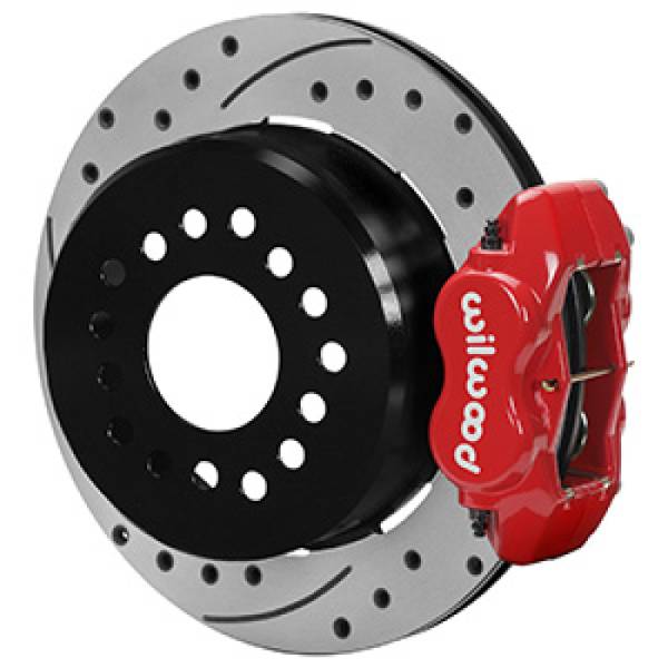 Wilwood - Wilwood Ford Explorer 8.8in Rear Axle Dynalite Disc Brake Kit 12.19in Drill/Slot Rotor Red Caliper - 140-16407-DR