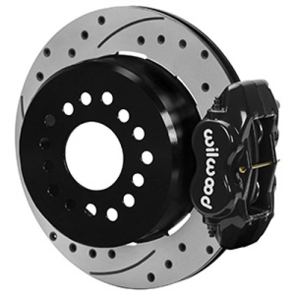 Wilwood - Wilwood Chevrolet 7-5/8in Rear Axle Dynalite Disc Brake Kit 12.19in Drill/Slot Rotor Blk Caliper - 140-16445-D