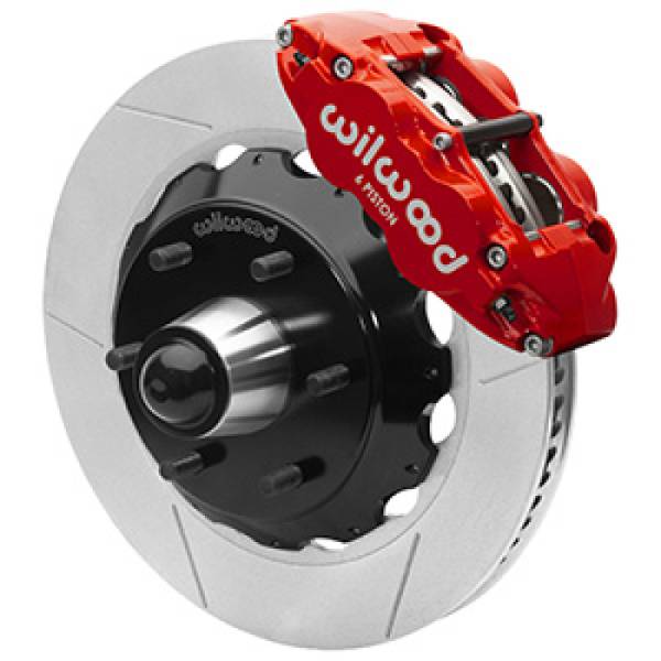 Wilwood - Wilwood 63-87 C10 FNSL6R Front Big Brake Brake Kit 14in slotted 6x5.5 BP for drop spindles - Red - 140-16458-R