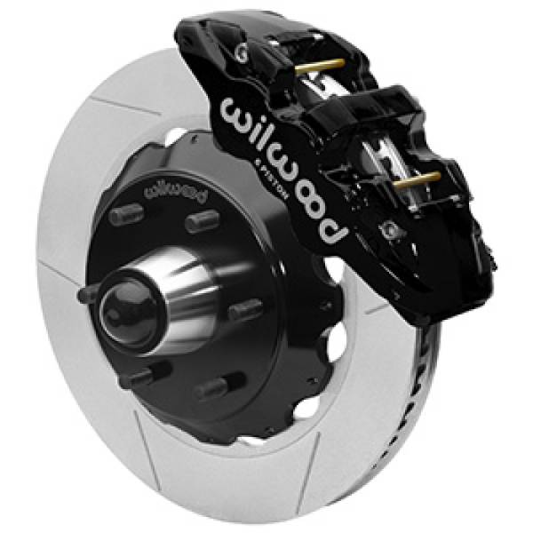 Wilwood - Wilwood 63-87 C10 CPP Spindle AERO6 Front BBK 14in Slotted 6x5.5 BC - Black - 140-16459